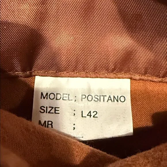 Vintage Macy’s men storeAlfani Men's lamb skin tan Leather Jacket L42